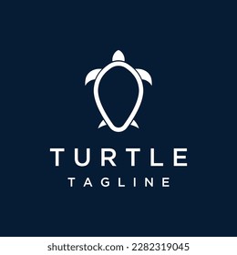 Turtle animal logo with a simple and elegant concept.
