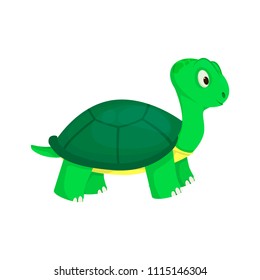 Turtle animal ocean green nature wildlife sea underwater reptile character vector illustration. Marine tortoise cartoon aquatic seaturtle.