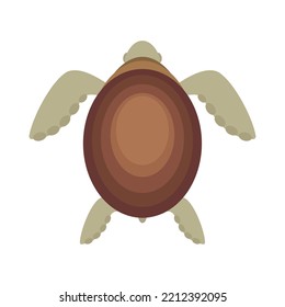 turtle animal paper art icon