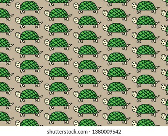 Turtle animal pattern art