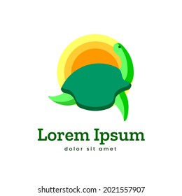 Turtle Animal Sea Reptile Logo Icon Symbol