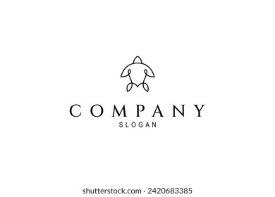 turtle animal simple linear logo design