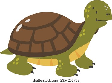 turtle animal vector, Abstract baby turtle vector, safari baby animal, cute animal isolated, adorable turtle for print, vector illustration