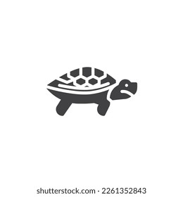 Turtle animal vector icon. filled flat sign for mobile concept and web design. Tortoise glyph icon. Symbol, logo illustration. Vector graphics