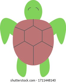 turtle animal vector illustration icon flat design