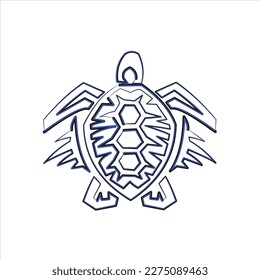 Turtle, Arts vector logo design Animals