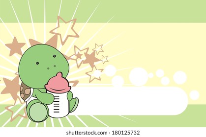 turtle baby cartoon background in vector format