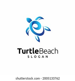 Turtle Beach Logo Ocean Concept Stock Vector (Royalty Free) 2005133762