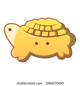 Turtle biscuit icon. Cartoon of turtle biscuit vector icon for web design isolated on white background