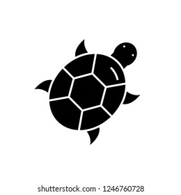 Turtle Black Icon Vector Sign On Stock Vector (Royalty Free) 1246760728 ...