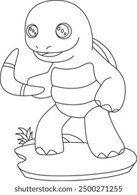 Turtle Boomerang Animal Vector Graphic Art Illustration