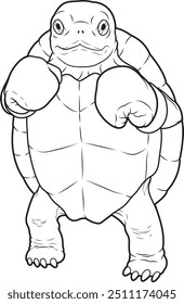 Turtle Boxer Boxing gloves Boxing Animal Vector Graphic Art Illustration