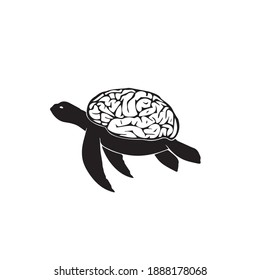 Turtle Brain Logo Design Concept