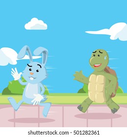 turtle and bunny vector illustration design