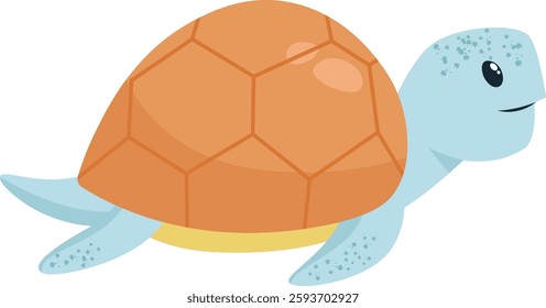 Turtle Cartoon Character Vector Illustration