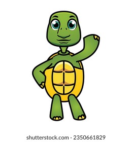 turtle cartoon character vector template 1a