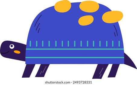 Turtle Cartoon Doodle Vector Illustration