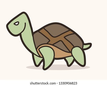 Turtle cartoon graphic vector