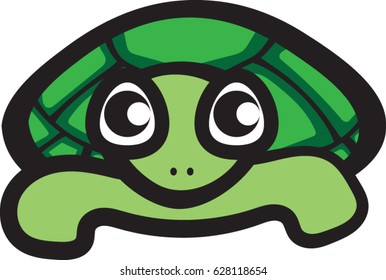 Turtle Cartoon Icon - Vector Illustration
