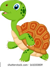 Turtle cartoon running