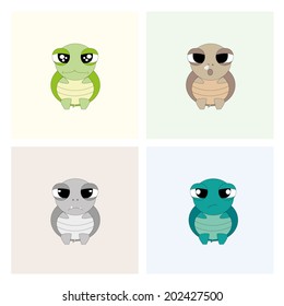turtle cartoon set
