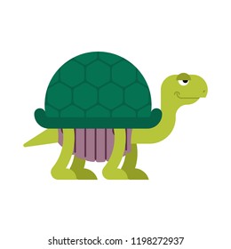 Turtle cartoon style isolated. tortoise Vector illustration.
