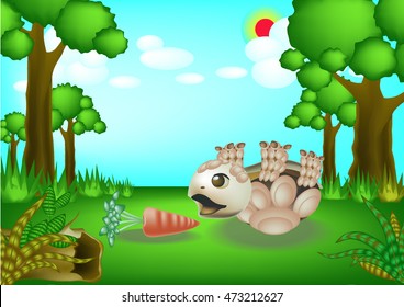 Turtle cartoon vector.