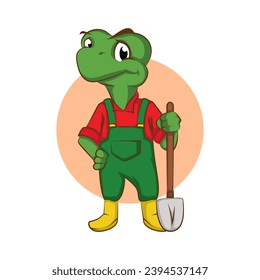Schildkrötenkartoonvektor. Tierfarm-Illustration