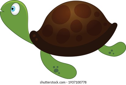 
Turtle cartoon vector art and illustration