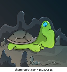 Turtle in cave