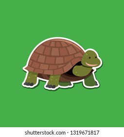 A turtle character sticker illustration