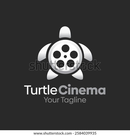 Turtle Cinema Logo Design Template. Good for Business, Agency, Community and Organization