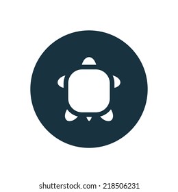 turtle circle background icon, isolated on white background 