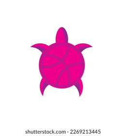 Turtle with circle icon for illustration  and logo your company 