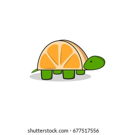 turtle citrus vector eps 10
