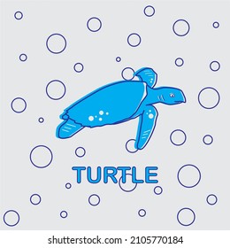Turtle clipart vector illustration. suitable as stickers, backgrounds, etc.