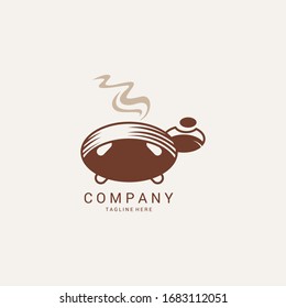 Turtle coffee design vector suitable for restaurant business logo 