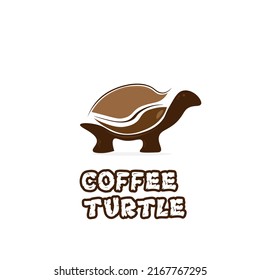 Turtle coffee icon illustration logo