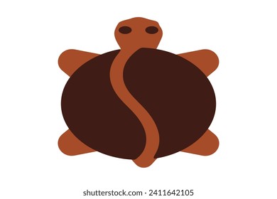 Turtle Coffee logo design vector template