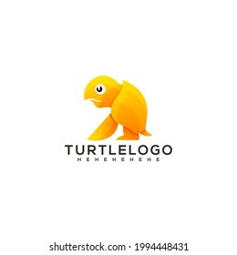 turtle colorful logo design illustration 