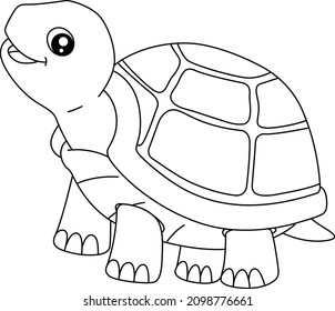 Turtle Coloring Page for Isolated Kids