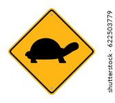 Turtle crossing sign. Traffic sign. Symbol, illustration