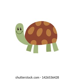 turtle cute cartoon icon vector on a white background
