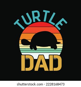 Turtle dad vintage retro father's day