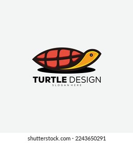 turtle design gradient color vector