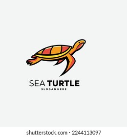 turtle design icon gradient color logo
