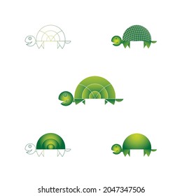 Turtle design logo vector. Turtle animal vector