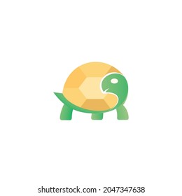 Turtle design logo vector. Turtle animal vector