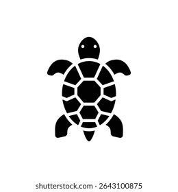 Turtle with Distinctive Round Shell Pattern Closeup