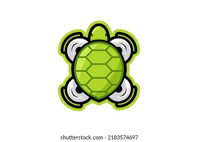 Logotipo aéreo de la mosca verde de los drones de la tortuga